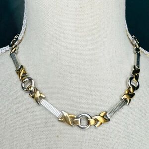 3/$15 Silver & Gold XOX Link Chain Choker